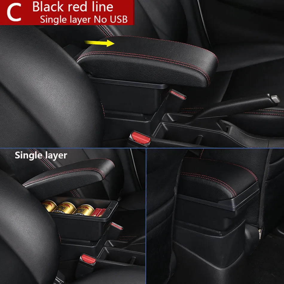 Кутия за подлакътник за Opel Corsa D, подлакътник и облегалка за Opel Corsa, кутия за съхранение на интериорни части, ретро фитинг части, автомобилни аксесоари.