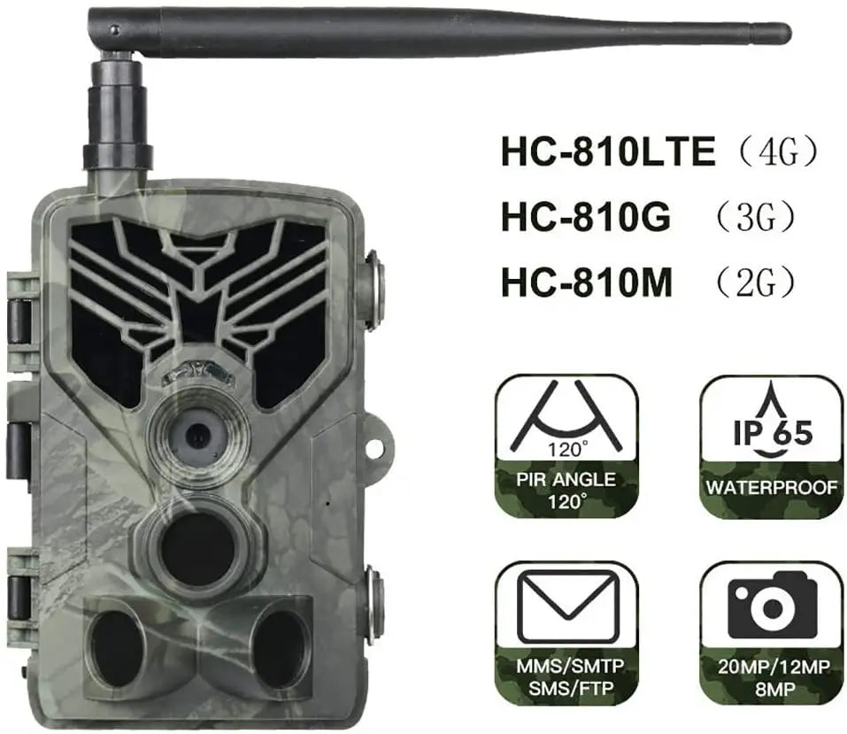 Trail Hunting Camera 2G MMS SMS GSM 20MP 1080P Infrared Wireless Cellular Mobile Night Vision Wildlife Hunting  Camera HC810M 