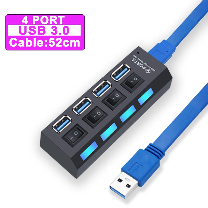 Switched USB Hub - 4 or 7 Ports