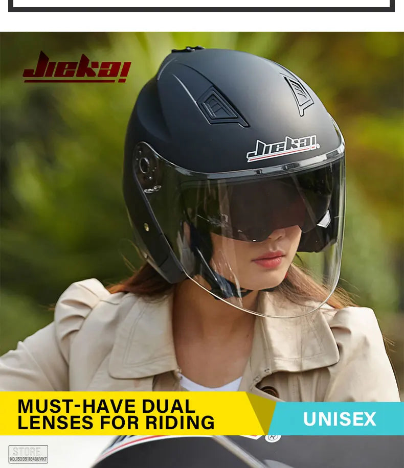 Motorbike Casco Go Kart Scooter Motor Van Motorcycle Dual Lens Vintage Helmets Four Seasons Racing Half Helmets Casque Helmet 