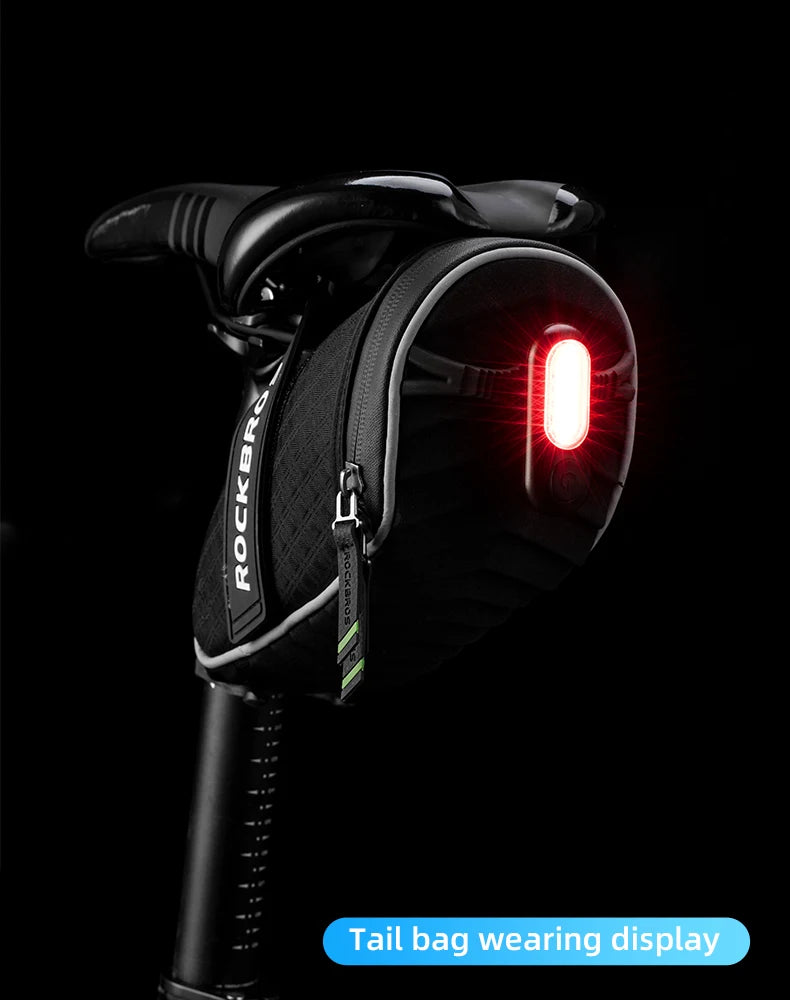 USB Rechargeable Bicycle Rear Light, 5 Modes