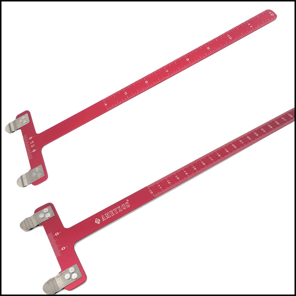 Aluminium boogschutters T-vlak (T-schaaf) — Mete­rische & inch-schalen