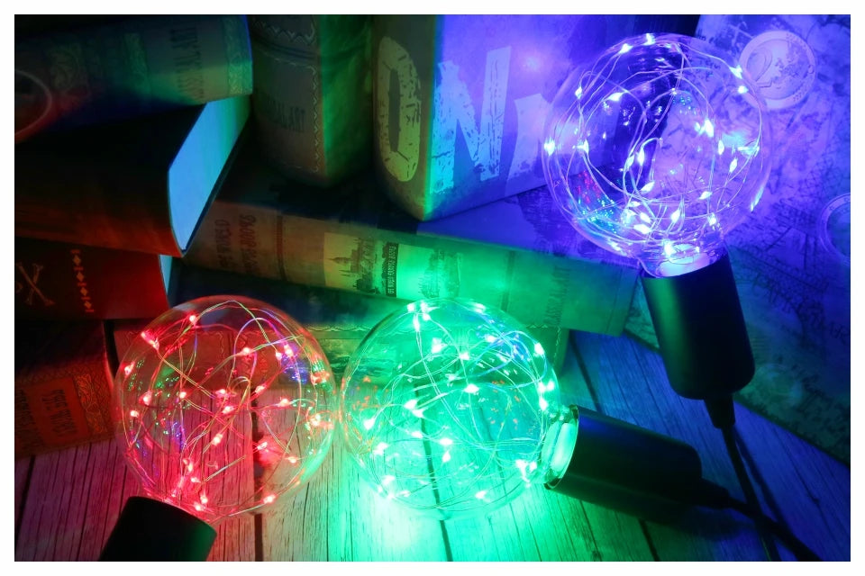 E27 G95 dekoratív LED gömbizzó