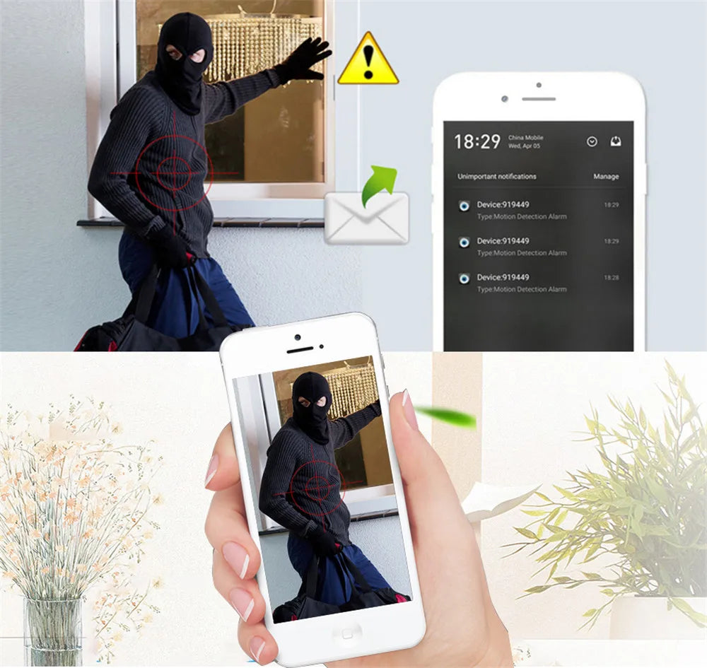 1080P 5MP WiFi IP Security Camera with Night Vision Audio and SD Card Slot