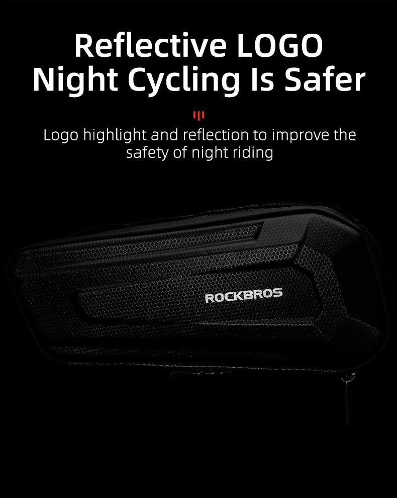 Hard Shell Bicycle Top Tube Bag 1.5L Waterproof