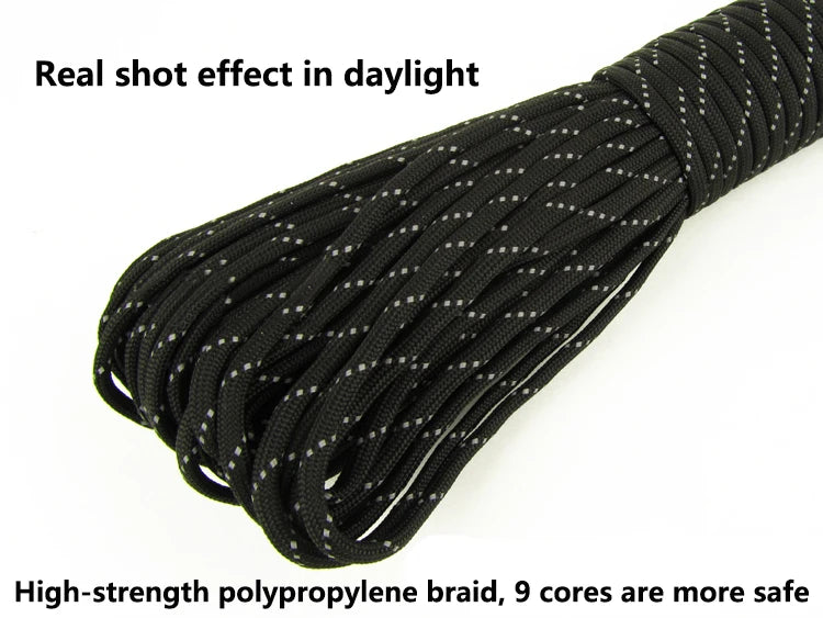 Reflective 7-Strand 4mm 550 Paracord Rope