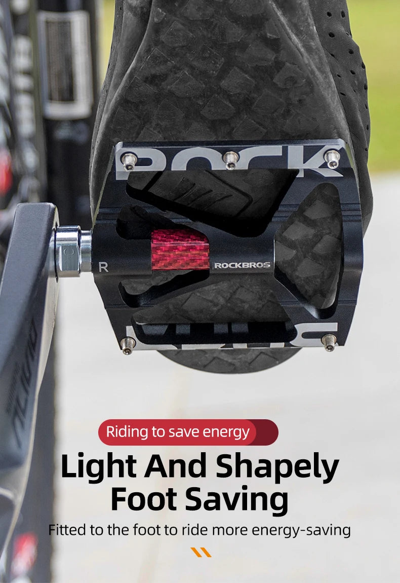 Aluminum Alloy Bike Pedals with Non-Slip Grip & Reflective Safety