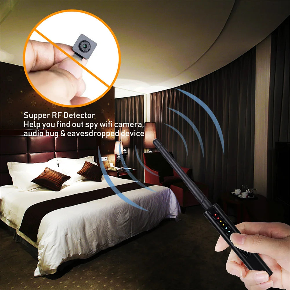 Portable Professional Anti-Spy RF Detector, Wireless Signals Scanner, GPS Tracker, Bug Finder, Hidden Camera, GSM Audio Devices