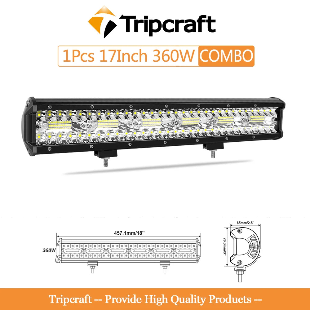 Tripcraft LED Panel LED Bar 4-28 Inch LED Light Bar LED Pod Lights Combo Beam for Car Tractor Boat OffRoad 4x4 LED Light Bar