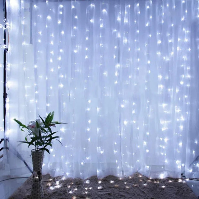 Christmas Lights Curtain Garland Merry Christmas Decor for Home 2025 Xmas Ornament Navidad Gifts Fairy Lights Festoon New Year 