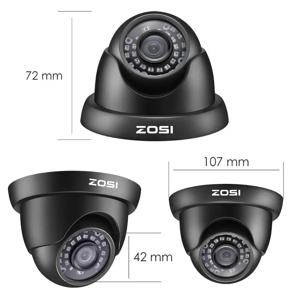 1080P TVI Dome Security Camera with Night Vision and IP66