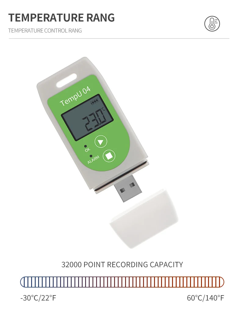 0|Journaliseur de données de température USB avec options de modèle