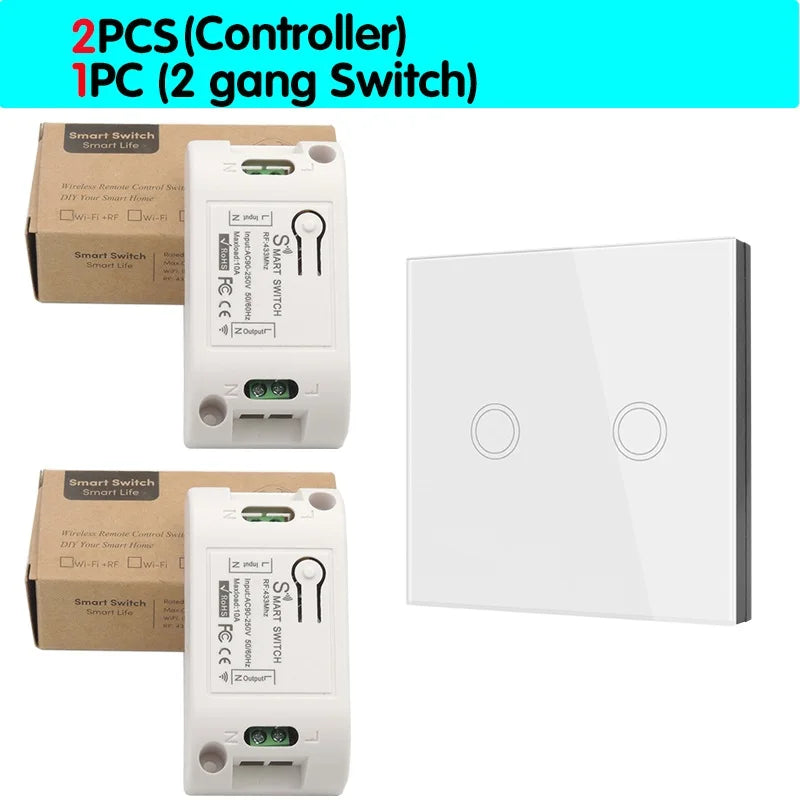 Wireless Wall Switch and Receiver - Gang Options