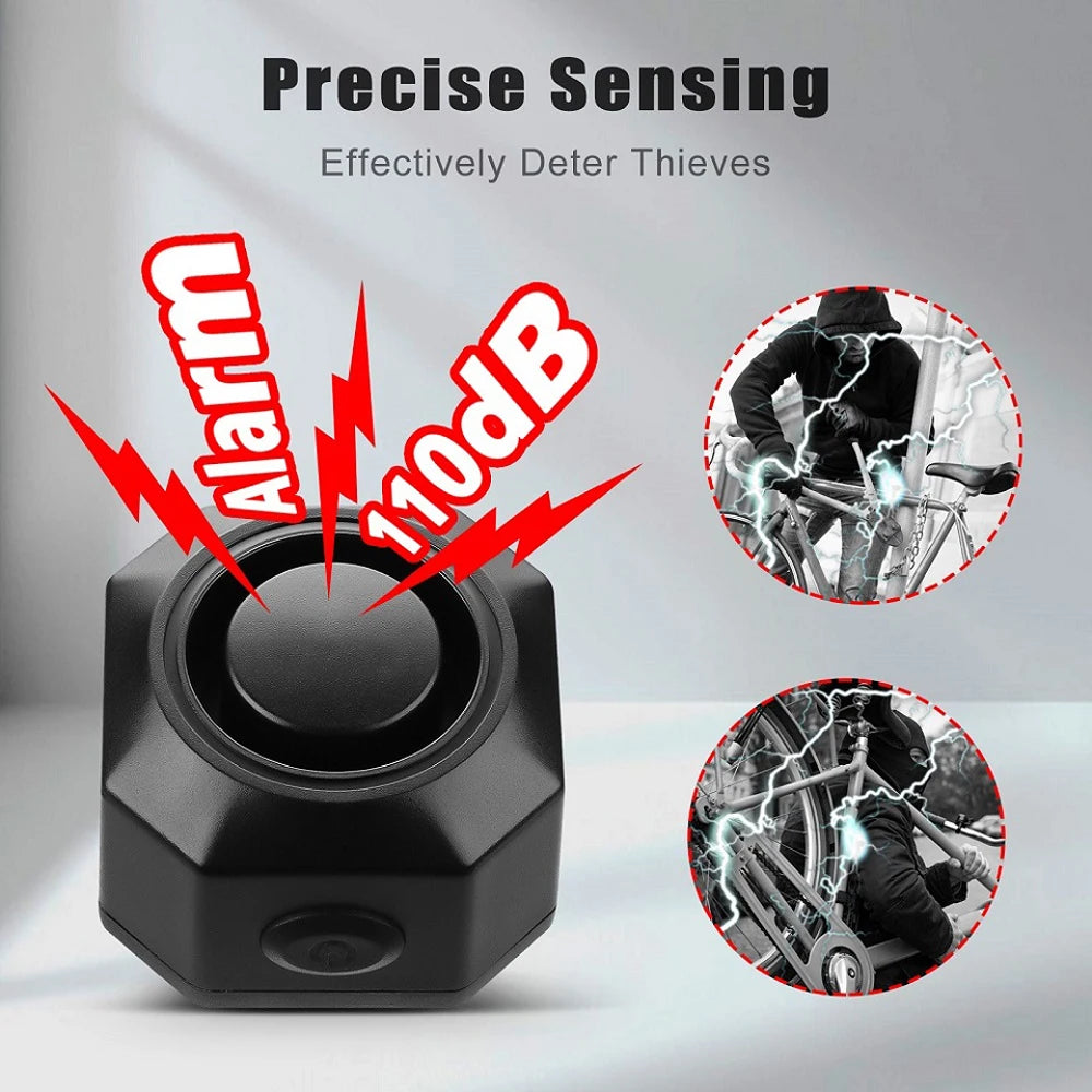 Camluxy Wireless USB Charging Waterproof Bike Alarm Remote Control Vibration Detector Alarm Motorcycle Burglar Alarm 