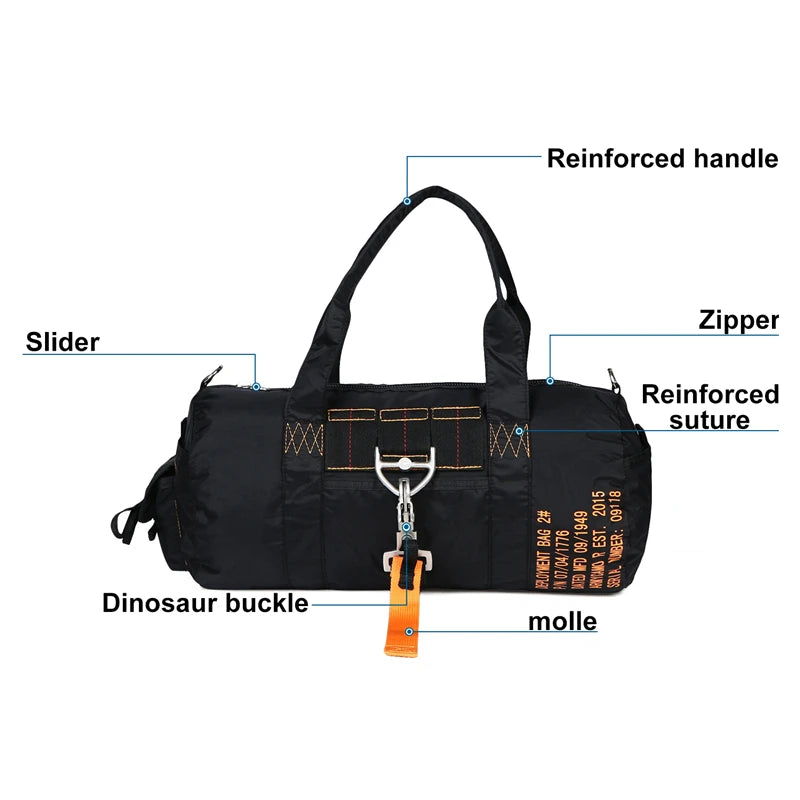 Tactical Duffle Bag Water-Resistant Nylon Travel Gear Bag