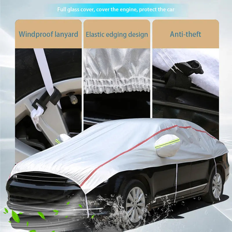 SEAMETAL Oxford Cloth Car Cover Indoor/Outdoor Sun Protection Cover Dustproof Waterproof Car Sun Shade Universal for Sedan Suv