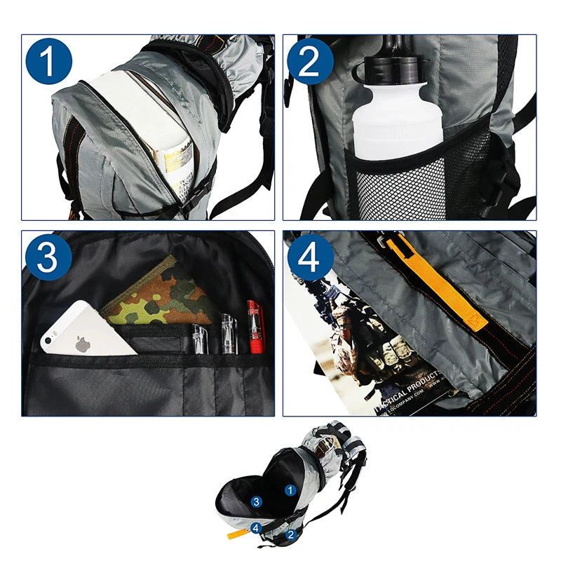 Waterproof Hiking Daypack Backpack for Camping and Travel