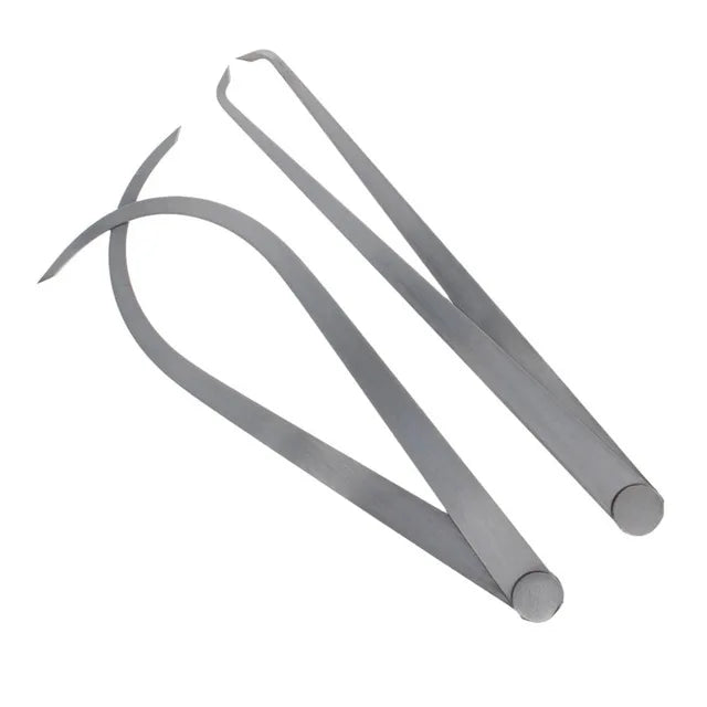 Inside and Outside Steel Pottery Calipers, Two-Piece Set