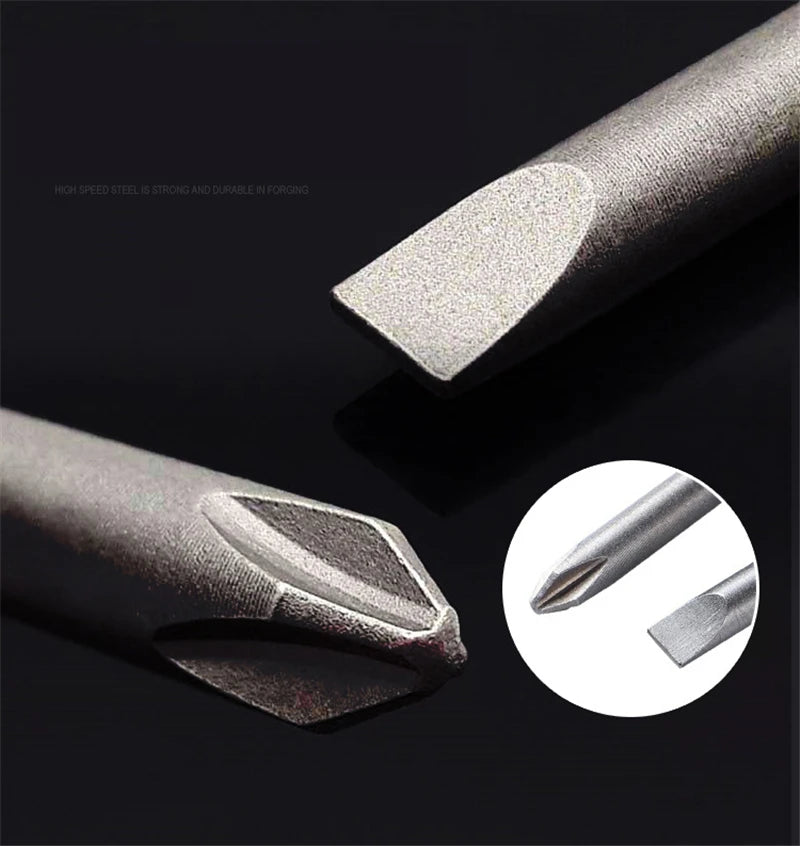 Ten-Piece 100mm Magnetic Slotted and Phillips Bit Set