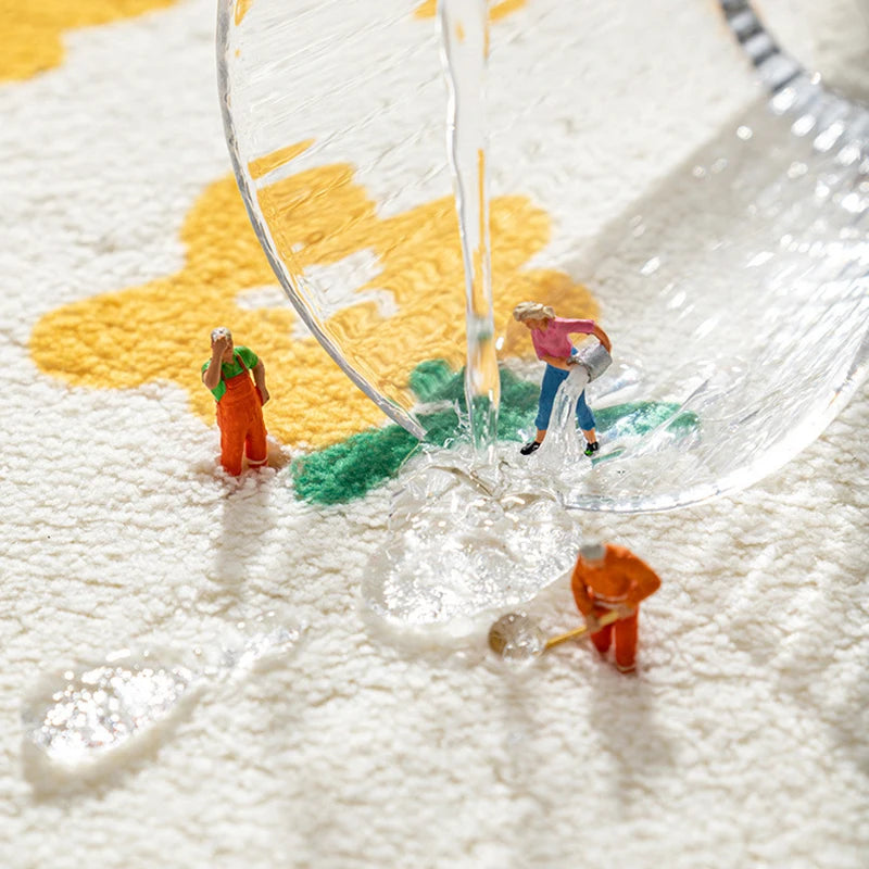 Soft Floor Mats Small Fresh Text Flowers Rugs Home Entrance Carpet Bedroom Toilet Bathroom Door Absorbent Non-Slip Foot Pad 