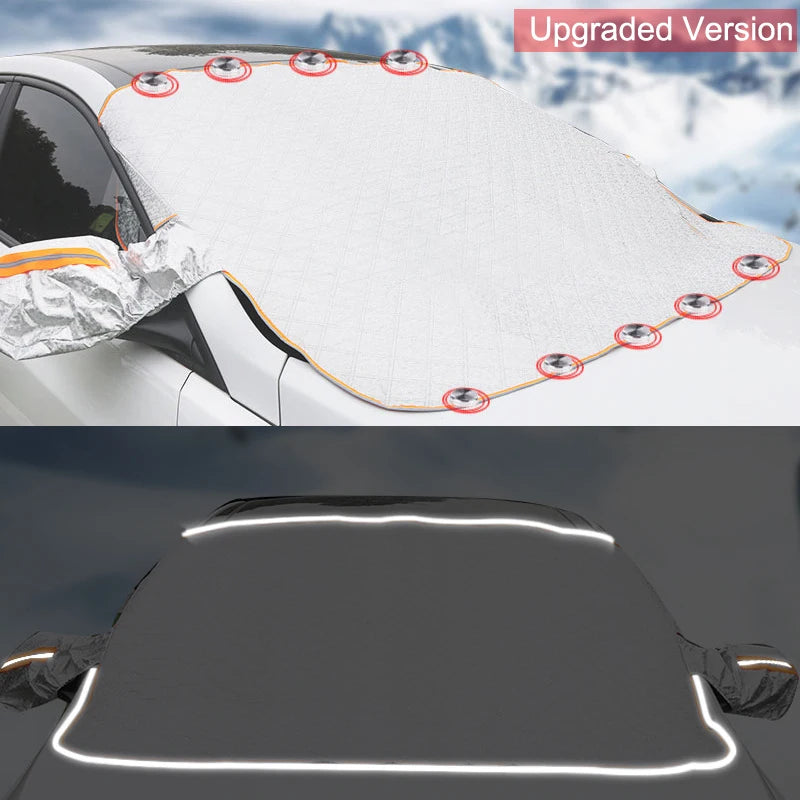 SEAMETAL Car Windshield Snow Shield for Winter Car Cover Front Window Anti Ice Frost Outdoor Protection Snow Cover with Magnet