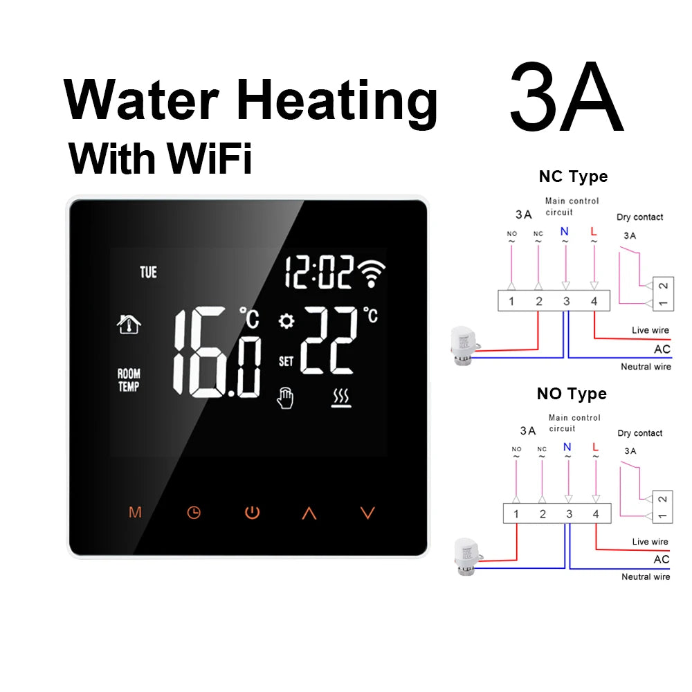 AVATTO Tuya WiFi Smart Thermostat Electric Heating Water Gas Boiler Temperature Remote Controller Work with Alexa,Google Home 