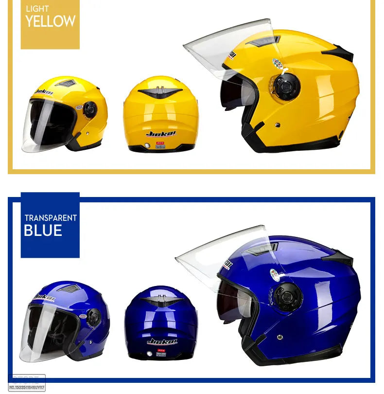 Motorbike Casco Go Kart Scooter Motor Van Motorcycle Dual Lens Vintage Helmets Four Seasons Racing Half Helmets Casque Helmet 