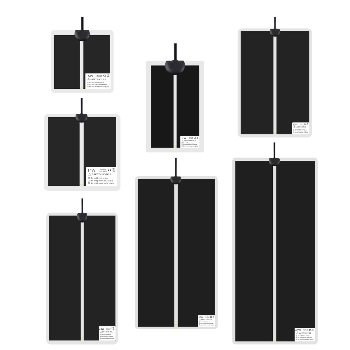 Reptile Heat Mat with Temperature Controller, 5 to 45W, EU Plug