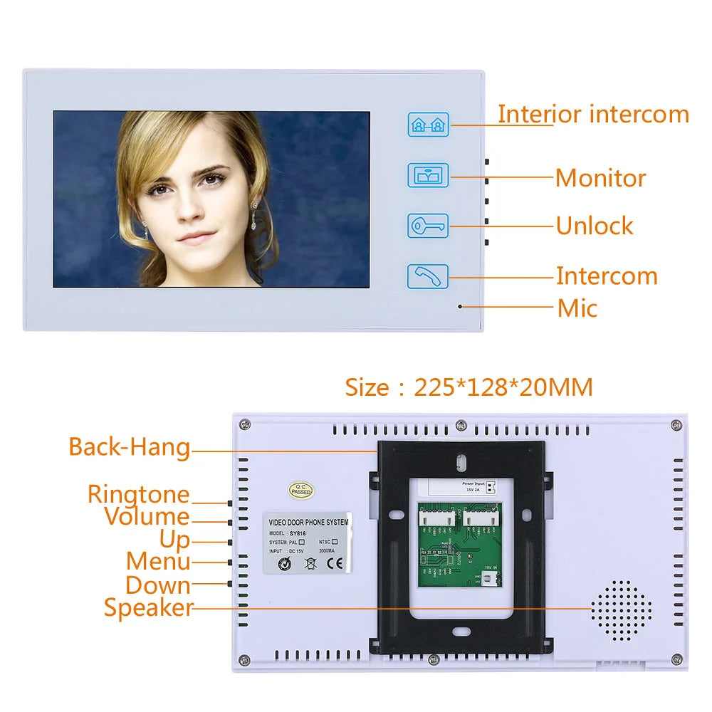 7inch Video Door Phone Intercom Doorbell With RFID Password IR-CUT 1000TV Line Camera Wireless Remote Access Control System Spy-shop.com