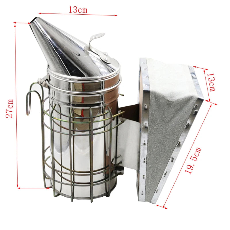 Stainless-Steel Bee Smoker with Bellows and Hanging Hook