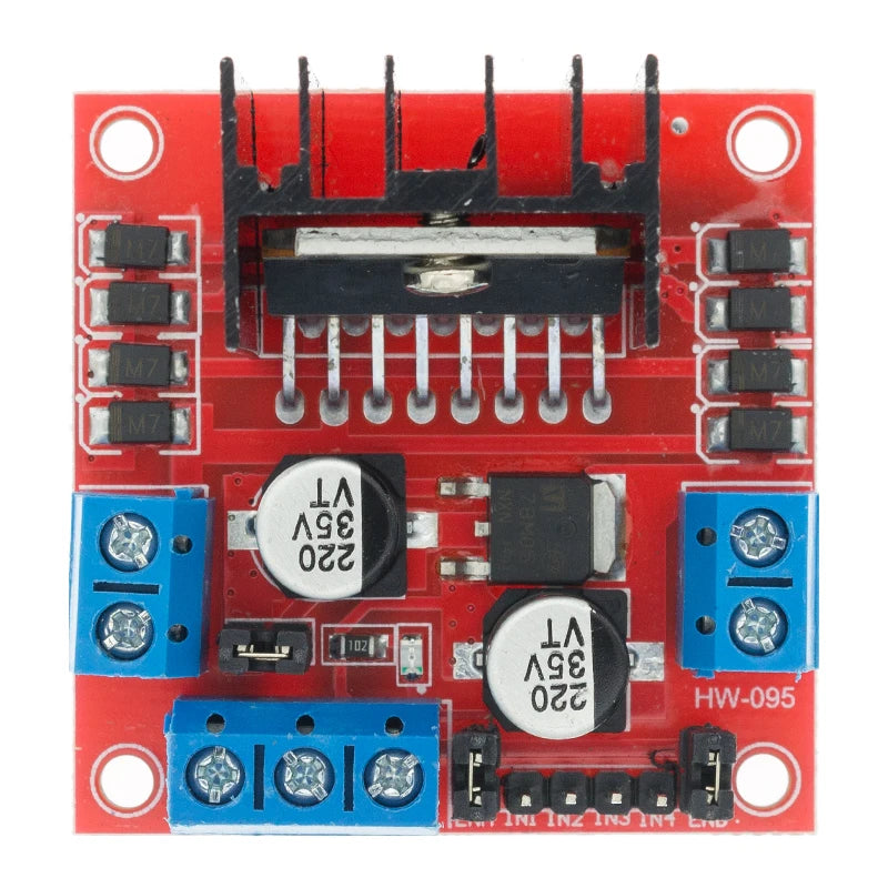 L298N-modul til DC-motorstyring med dobbelt H-bro