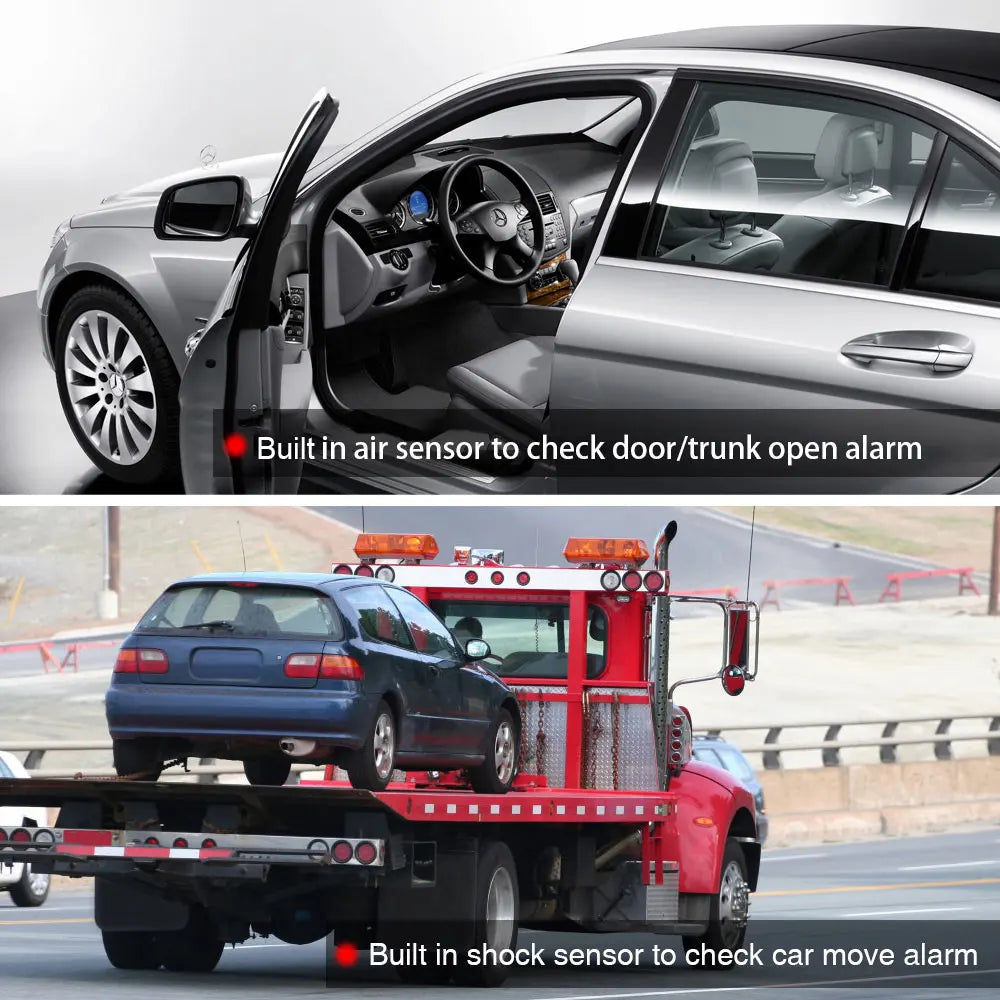 Wireless Two-Way Car Alarm System with LCD Remote & 1000m Range