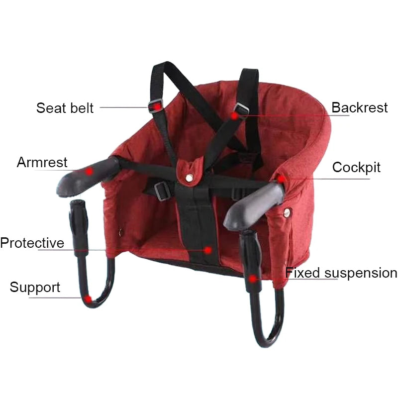 Chaise haute portable pour bébé avec rehausseur