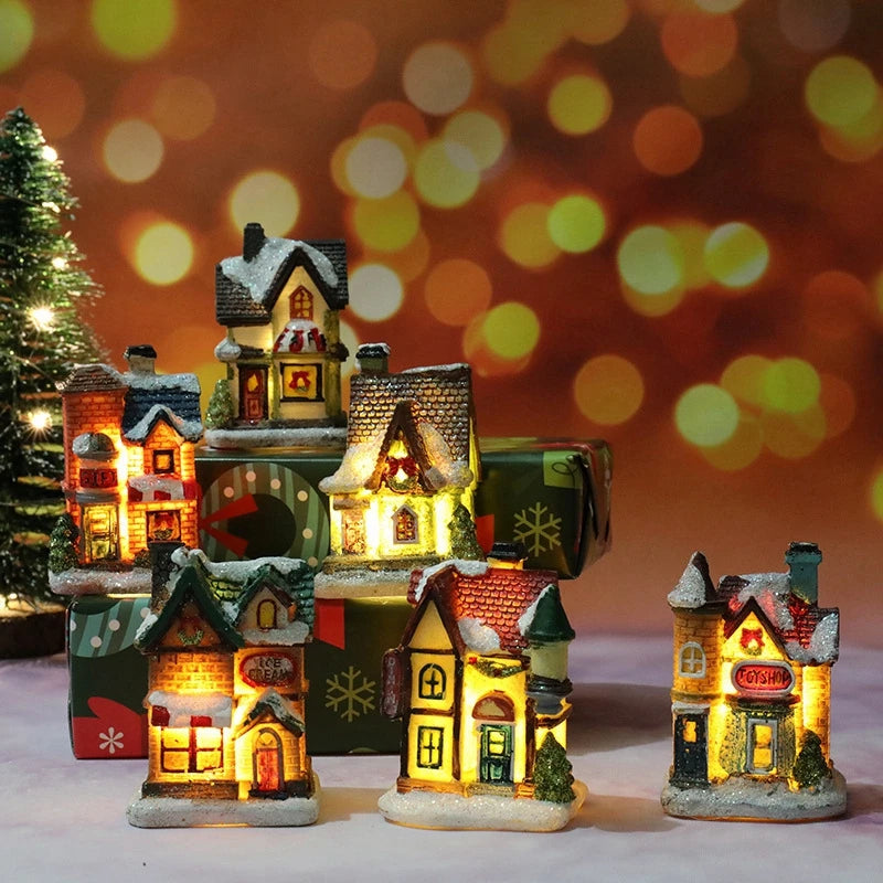 Christmas House Light Decorations For Home Ornaments Kids Xmas Gift New Year 2025 Navidad Decor Bedroom Night Light With Battery 