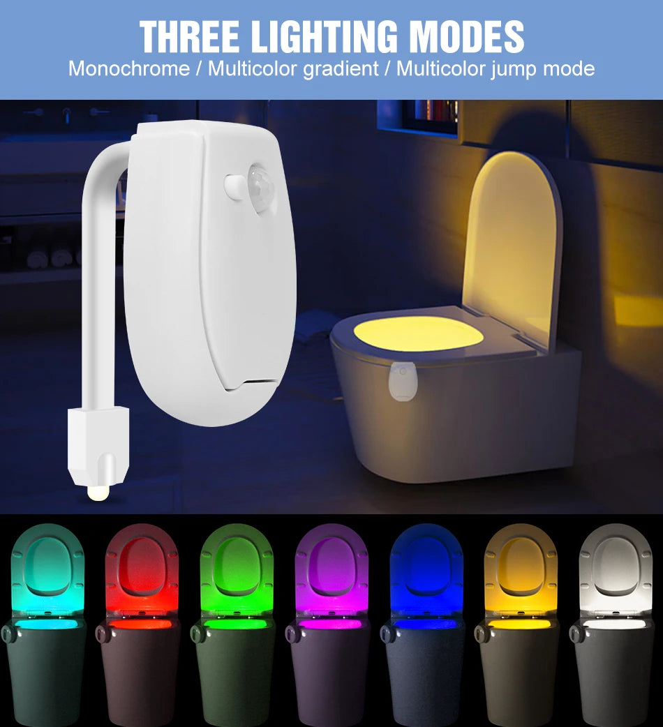 RGB LED Motion Sensor Toilet Light