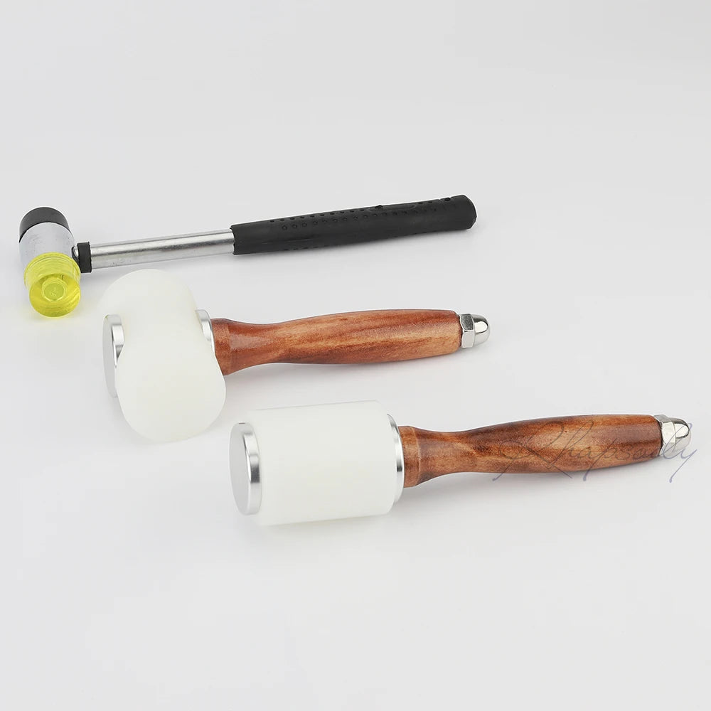 Martello da intaglio per lavorazione del cuoio, punzone in pelle bovina, utensili per taglio e cucito fai da te e realizzazione di selle, kit di utensili e materiali per la lavorazione del cuoio