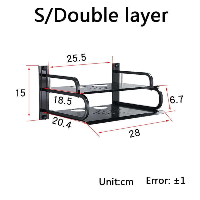 Metal Wall Shelves for Routers and TV Boxes