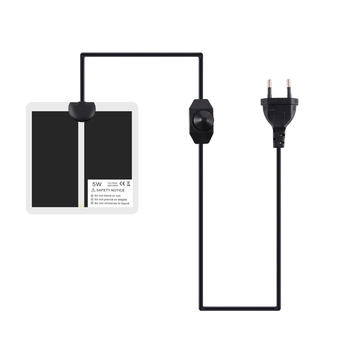 Reptile Heat Mat with Temperature Controller, 5 to 45W, EU Plug