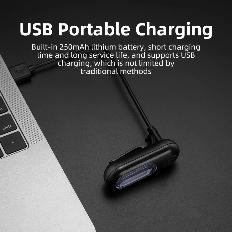 USB Rechargeable Bicycle Rear Light, 5 Modes