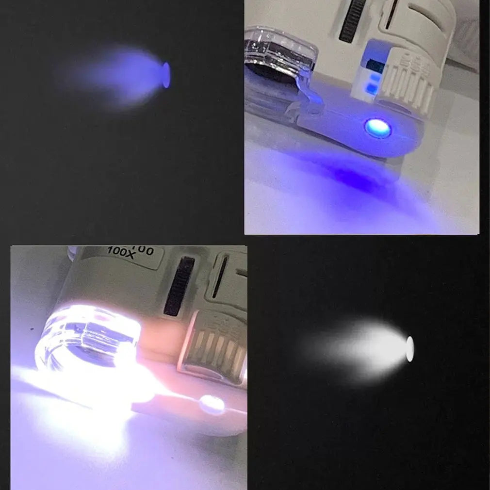 Clip-On Phone Magnifier with LED and UV Light