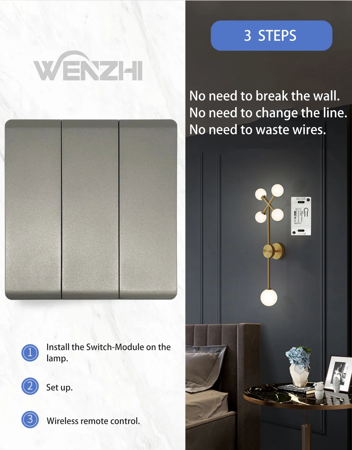 433MHz Wireless Relay and Wall Switch - Options