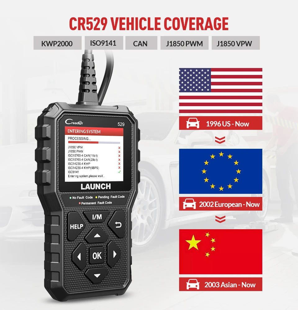 LAUNCH CReader 529 OBD2 Scanner Diagnostic Tool