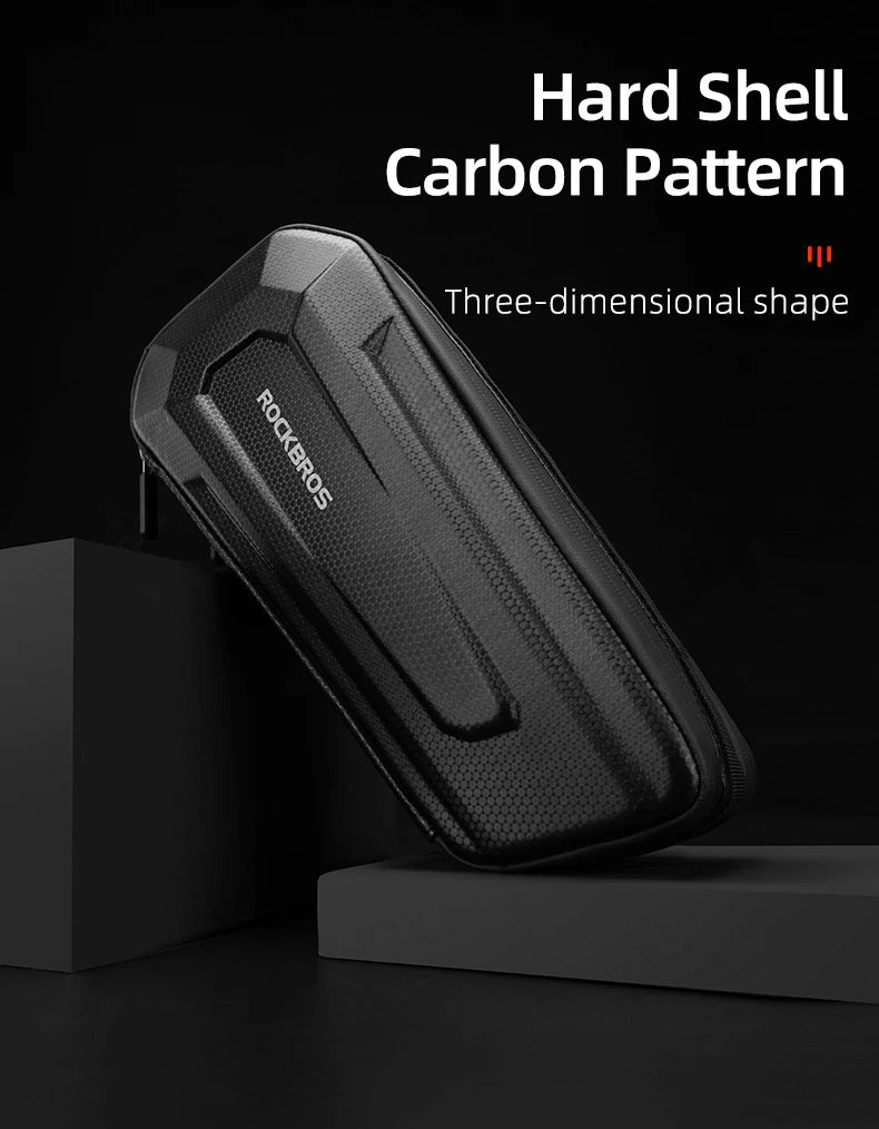 Hard Shell Bicycle Top Tube Bag 1.5L Waterproof