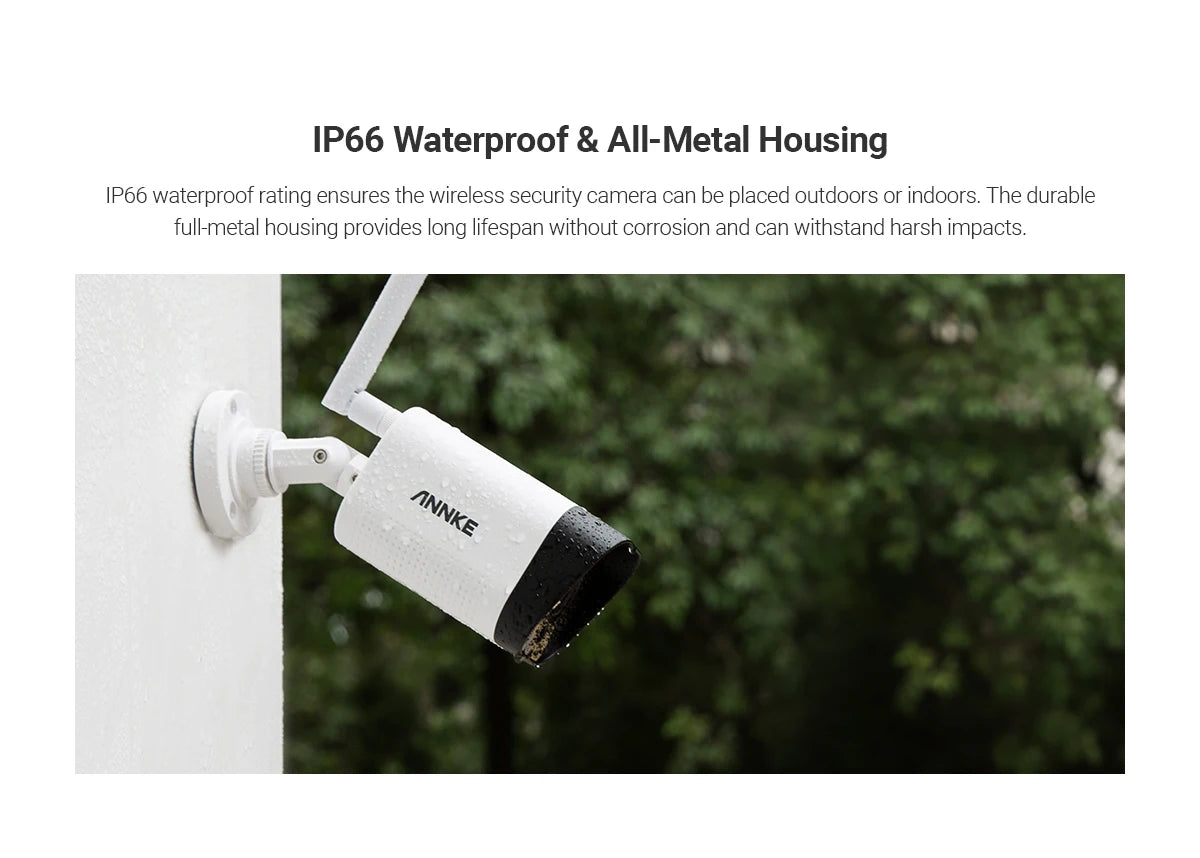 ANNKE Sistem de supraveghere video cu WiFi cu NVR 5MP, camere IP 3MP, înregistrare audio, camere de securitate, AI Detection, CCTV kit