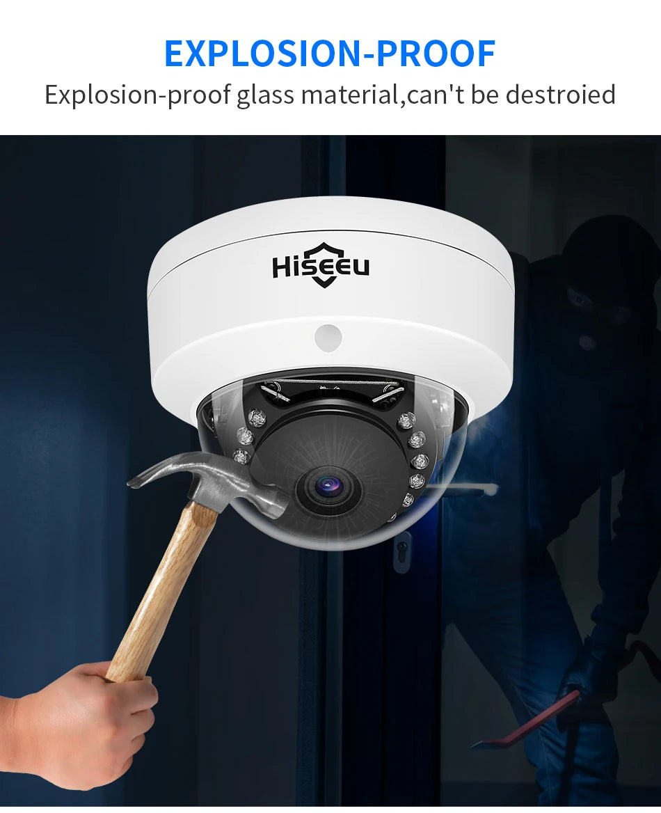 5MP Dome PoE IP Camera with Face Comparison