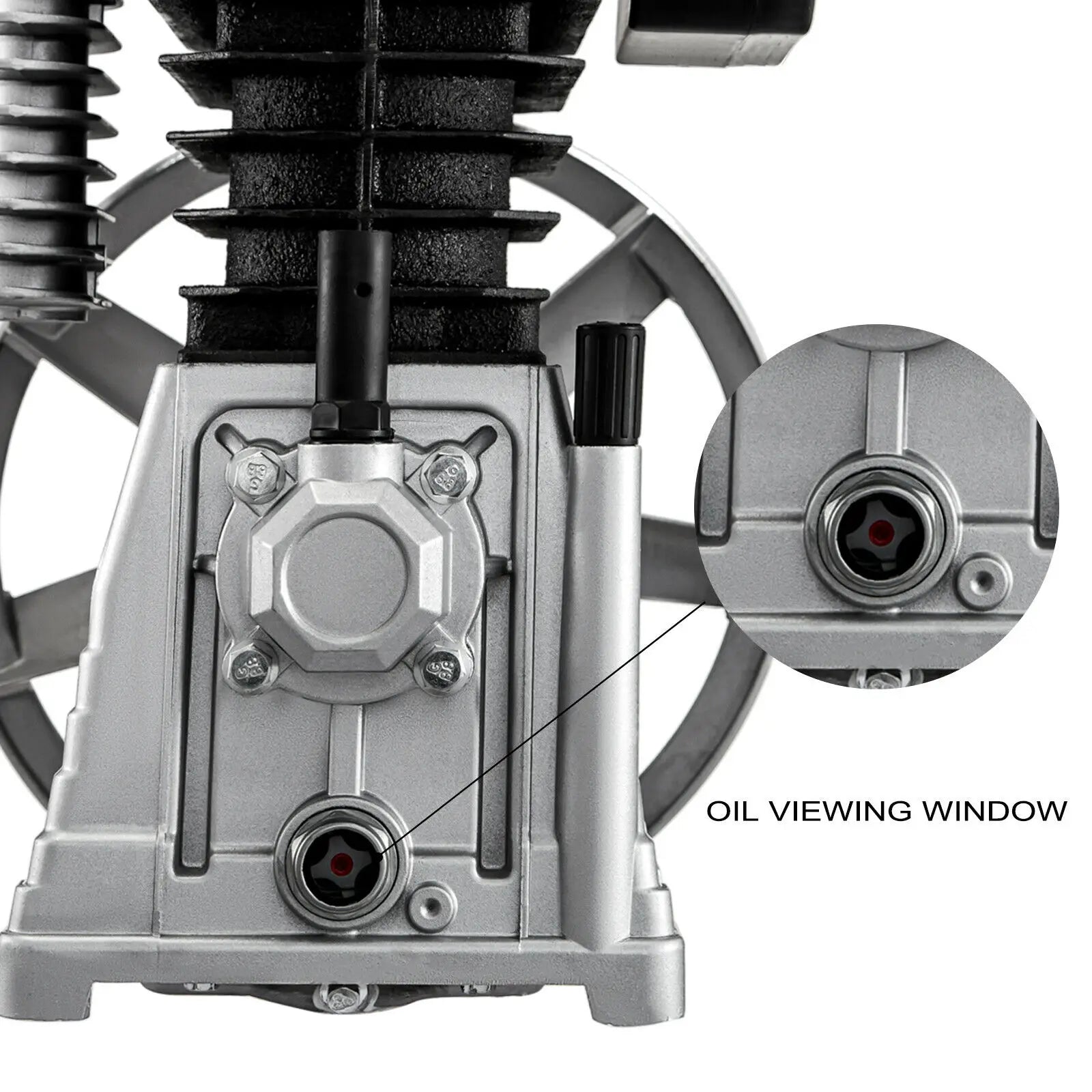 Cabeças de Compressor de Ar SucceBuy Pistão Cilindro Duplo Estágio Único 2,2KW 375L/MIN 12CFM 11 Bar 159,5PSI 1300RPM para Químicos