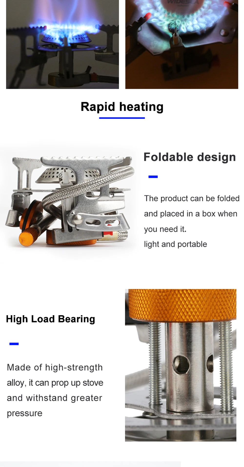 Camping Gas Stove Outdoor Burner with Ignition