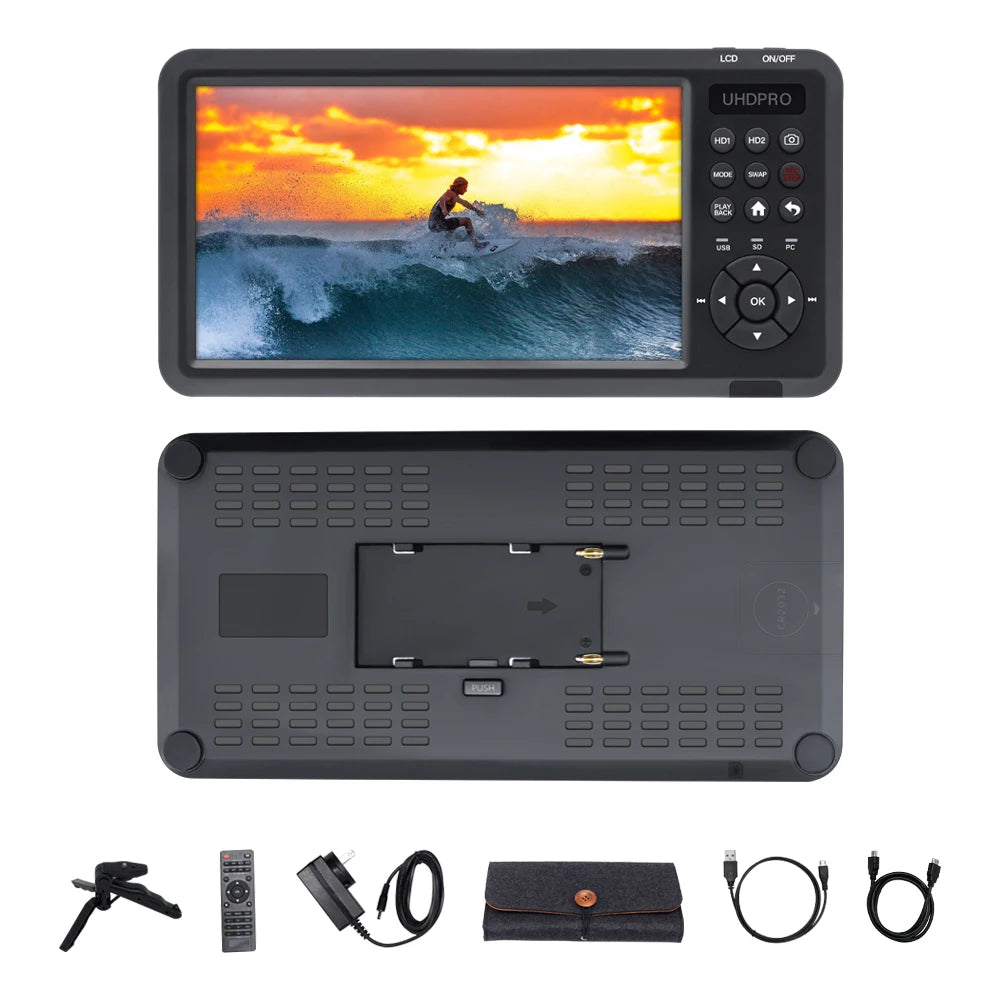 UNISHEEN HD Video Capture Box 2 Channel HDMI Picture-in-Picture Video Recorder with Screen MP4 Support SD Card U Disk Storage 10