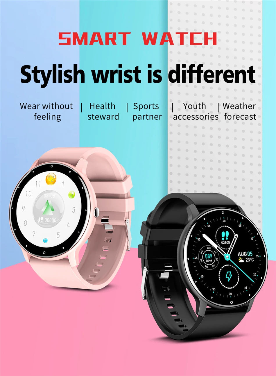 LIGE 2025 Smart watch Ladies Full touch Screen Sports Fitness watch IP67 waterproof Bluetooth For Android iOS Smart watch Female 