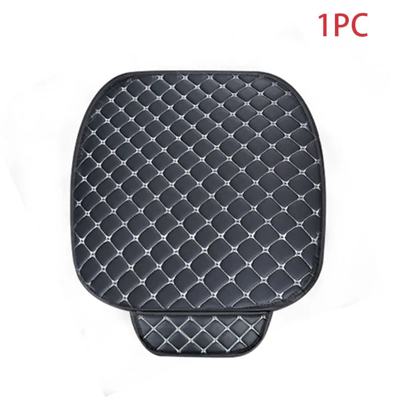 SEAMETAL PU Leather Car Seat Cover Universal Seat Cushion Auto Chair Protective Cover Auto Protector Pad with Storage Pocket